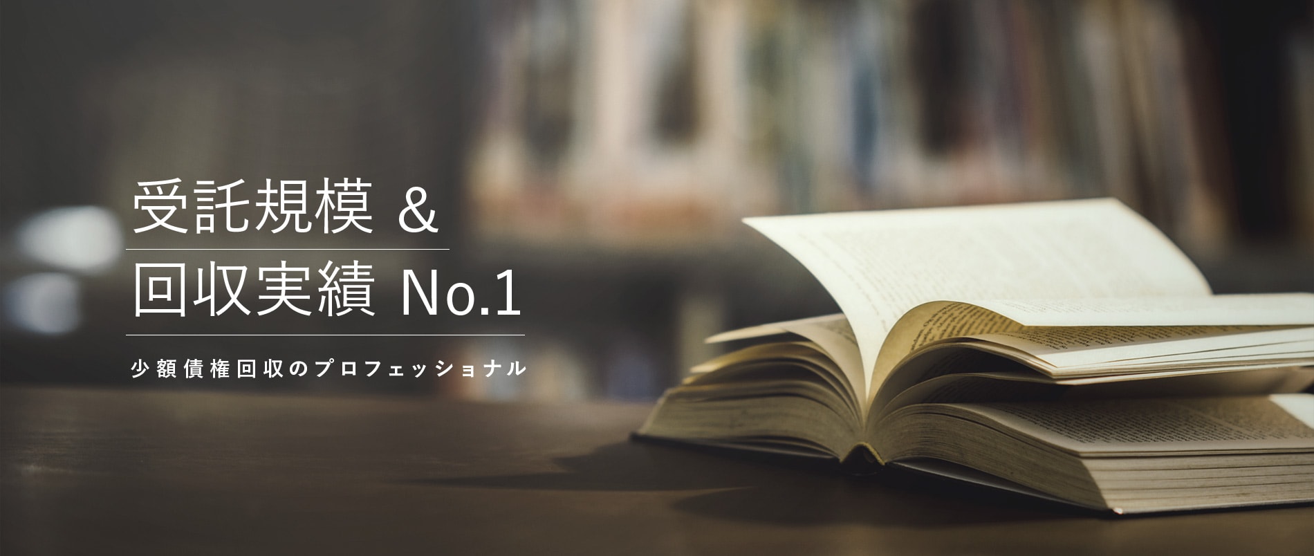 受託規模 & 回収実績 No.1